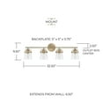 thumbnail image 4 of Capital Lighting 147041BN-534 Madison 4 Light 33" Wide Bathroom Vanity Light - Nickel, 4 of 7