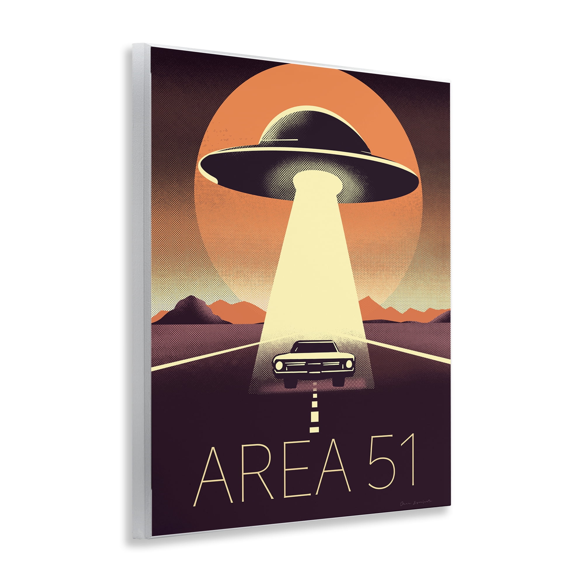 Stupell Industries Abduction On The Road Wall Plaque Art, design by Omar Escalante
