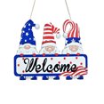 thumbnail image 1 of Wooden Welcome Sign For 4th Of July And Old Man Hanging Ornament Patriotic Decoration, 1 of 1