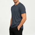 thumbnail image 4 of Kalauyu Running Shirts Men Sport Tops Dry Fit Gym Wicking Athletic Quick Dry Moisture Wicking T Shirts Solid Color Breathable Cool Fitness Workout Shirts, 4 of 9