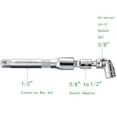 thumbnail image 2 of Mistaha Socket Adapter Set of 4 Pieces with 1/4-Inch 3/8-Inch 1/2-Inch Size Conversion Sleeves in Silver Color, 2 of 6
