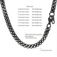 thumbnail image 6 of Clearance Black Chains Necklaces for Men Hip Hop Jewelry for Women Him Birthday Everyday Christmas Gift,18-30inch, 6 of 6