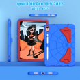 thumbnail image 2 of for 2022 10.9 inch iPad 10 th Generation Case with Pencil Holder & Stand, Handle Design Heavy Duty Shockproof Rugged 10.9" 10 Gen Cover for Kids Boy Children, Blue+Red, 2 of 8