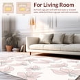 thumbnail image 2 of ODIKA 6' Machine Washable Non-Slip Area Rug, Modern Floral with Delicate Petals High Traffic Rug, Pink, 236263, 2 of 7