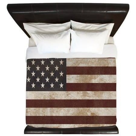 Flag Comforter CafePress - Vintage American Flag King Duvet 1 - King Duvet Cover, Printed Comforter Cover, Unique Bedding, Microfiber ()