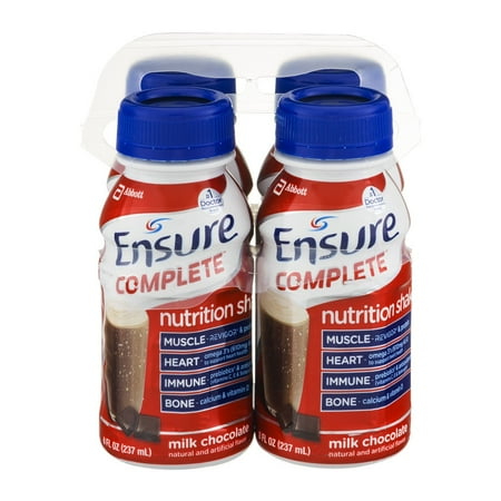 UPC 070074627595 product image for Ensure Complete Shake, Chocolate, 8 fl oz bottles, 4 count | upcitemdb.com