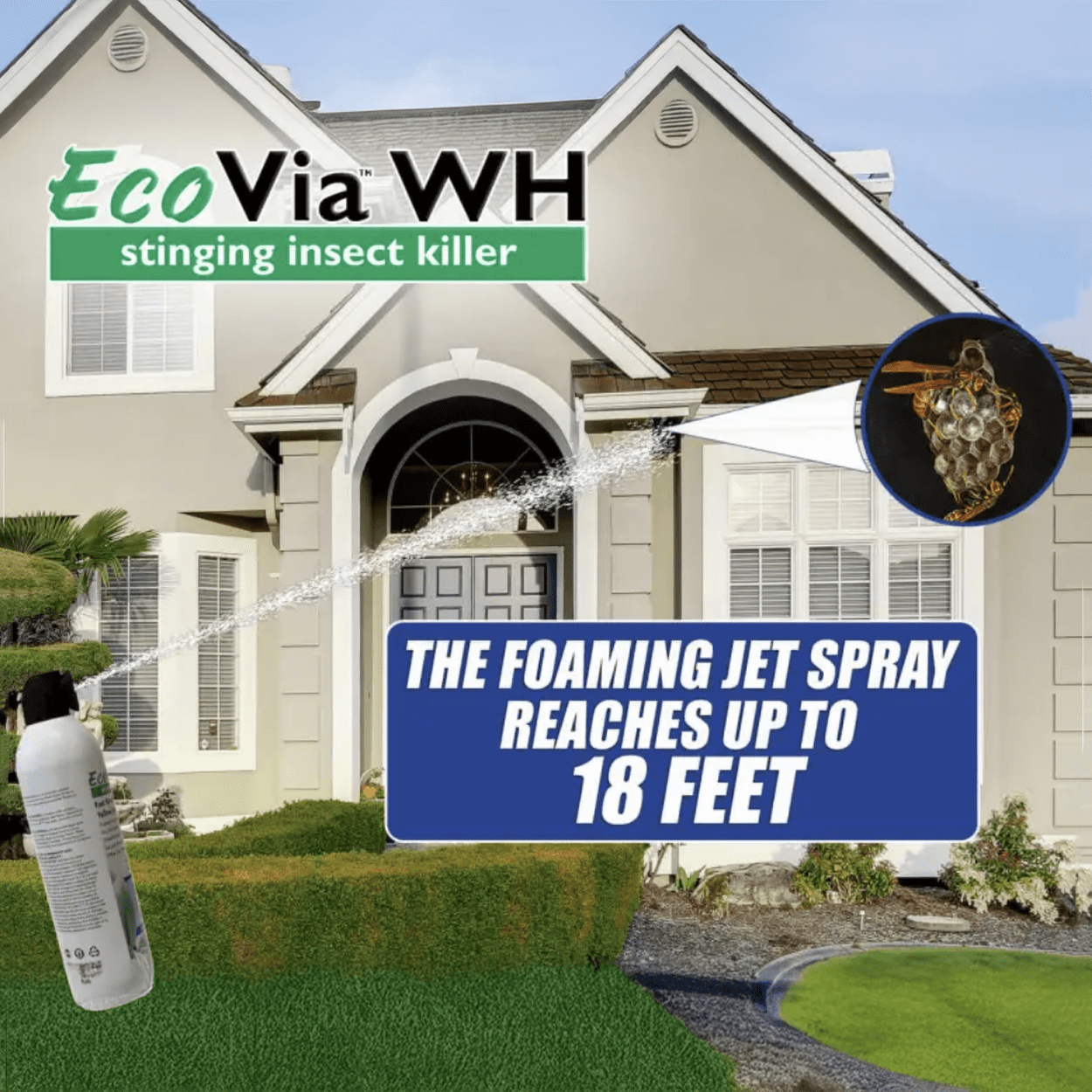 EcoVia WH Stinging Insect Killer - 16 oz Aerosol Can by Rockwell Labs