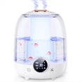 thumbnail image 1 of Humidificadores para Dormitorio, Tanque de 3 L, 30 H de Duración, 20 DB de Niebla Silenciosa, Boquillas Dobles, Luces LED, para Habitaciones de Bebés y Grandes., 1 of 5