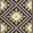 thumbnail image 2 of SAFAVIEH Veranda Magna Southwestern Indoor/Outdoor Area Rug, 6'7" x 9'6", Chocolate/Green, 2 of 3