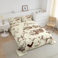thumbnail image 3 of Erosebridal Rustic Farmhouse Comforter Full Farm Animal Bedding Set, Cow Goat Rooster Down Comforter Duck Rabbit Cattle Bed Set, Farm Truck Lodge Cabin Quilted Duvet Retro Beige Room Decor, 3 of 6