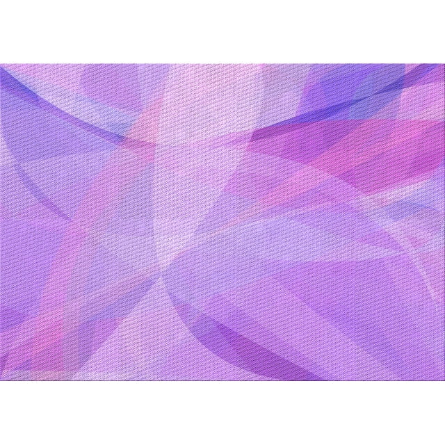 Ahgly Company Indoor Rectangle Patterned Violet Purple Area Rugs, 5' x 7'