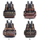 thumbnail image 4 of Qarigey de lona para mujer, de gran capacidad con cremallera, étnica, informal ajustable, suministros para bolso de hombro Mochilas tipo 3, 4 of 6