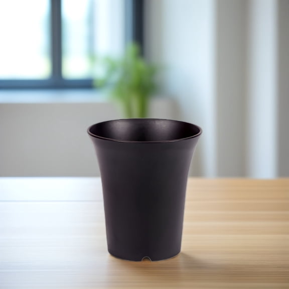 10-Pack Black Plastic Flower Pots with Drainage Holes, Plant Containers for Indoor and Outdoor Gardening Use