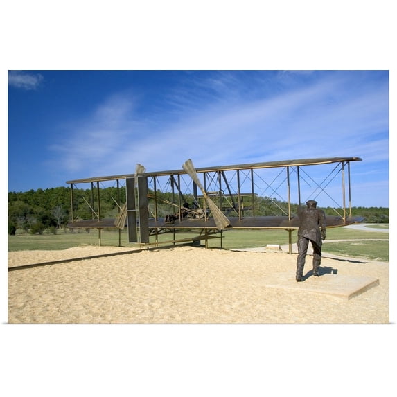 Great BIG Canvas | Rolled David R. Poster Print entitled Wright Brothers National Memorial at Manteo, North Carolina