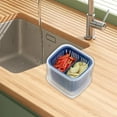 thumbnail image 1 of Organizador para refrigerador Perfecl contenedor de almacenamiento multiusos escurridor verduras Azul 12,5 x 11,5 x 9 cm, 1 of 8