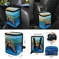 thumbnail image 4 of Yuyamidu Sea Turtle Car Seat Cover Full Set of 15 Blue Board Steering Wheel Cover Seat Belt Strap Pads Cup Coasters Trash Bag Air Vent Storage Bag Rearview Mirror Cover Keychain Auto Accessories, 4 of 7