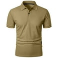 thumbnail image 3 of fatyb Men's Summer Casual Shirts Short Sleeve Solid Color Golf Shirts Button Collared Tees Tops, 3 of 4