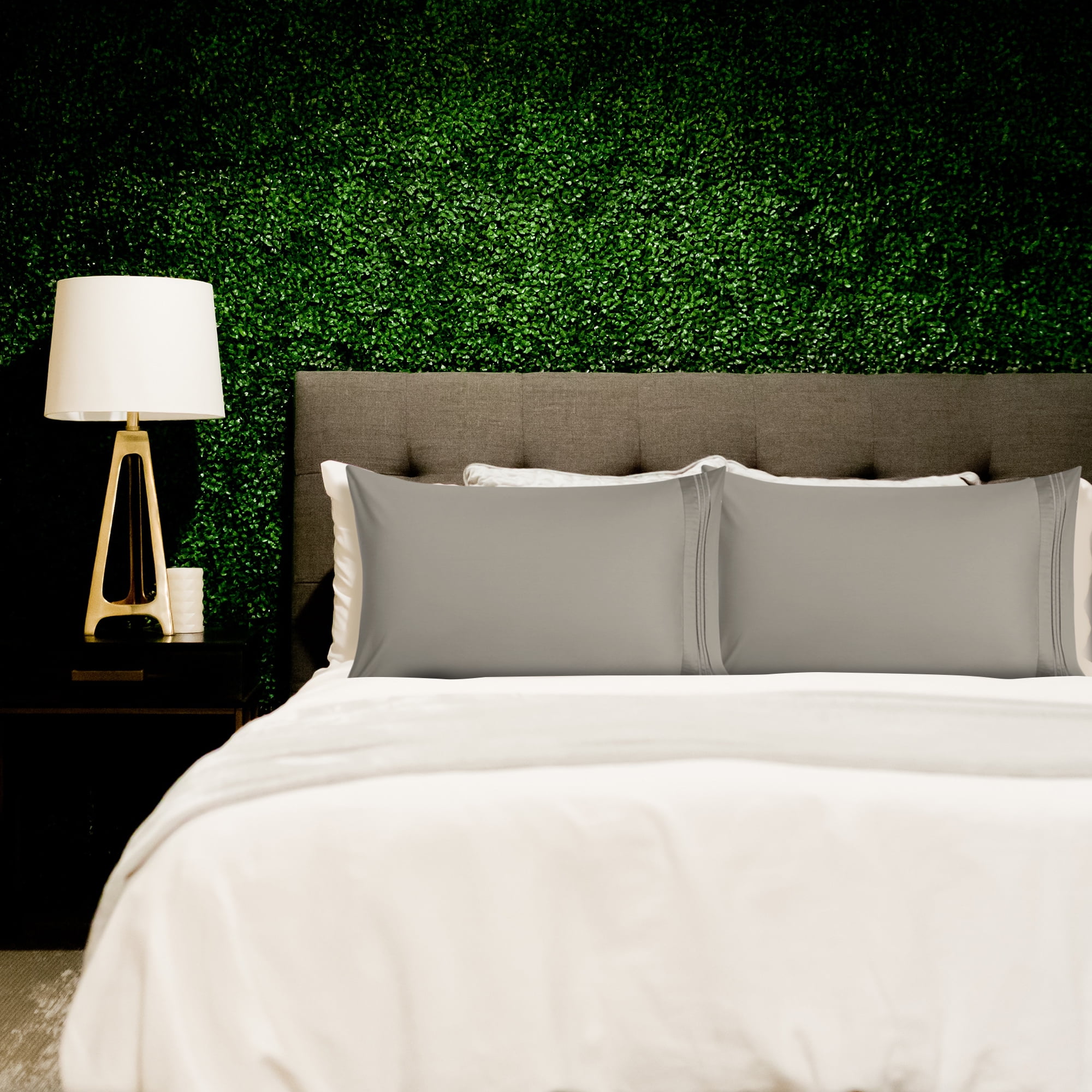 100% Long-Staple Combed Cotton Embroidered Pillow Cases ...