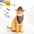 thumbnail image 6 of Dalrosia Dog Cowboy Hat Dog Cowboy Costume for Small Pet Dogs Cat Cowboy Hat with Bandana Scarf Set Party Accessories, 6 of 6