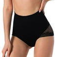 thumbnail image 2 of VISALY Tummy Control Pantie Lace Panties Casual Body Shaping Pants Large Size Panties Tight Body Beauty Abdominal Pants Activity Shorts Breathable Underwear No Show Panties High Waisted Black M, 2 of 7