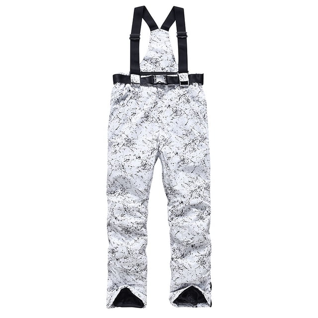Pantalones de esquí para mujeres y hombres, pantalones de esquí de doble tabla para snowboard al aire libre de invierno, pantalones de esquí cálidos con correas gruesas