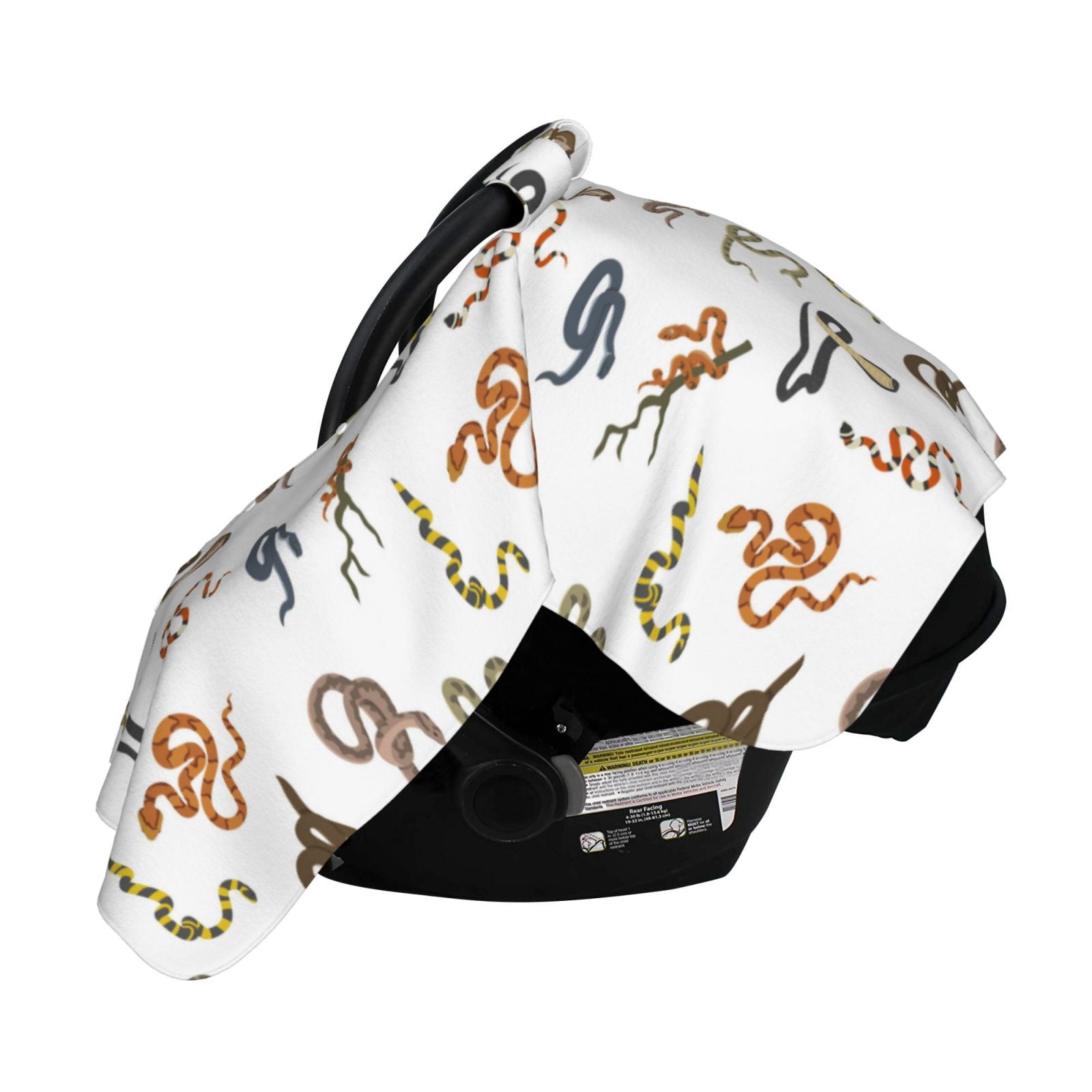 Naloa Snake Baby Car Seat Cover, Breathable Baby Carrier Cover, Multiuse Baby Carrier Cover & Nursing Breastfeeding Cover