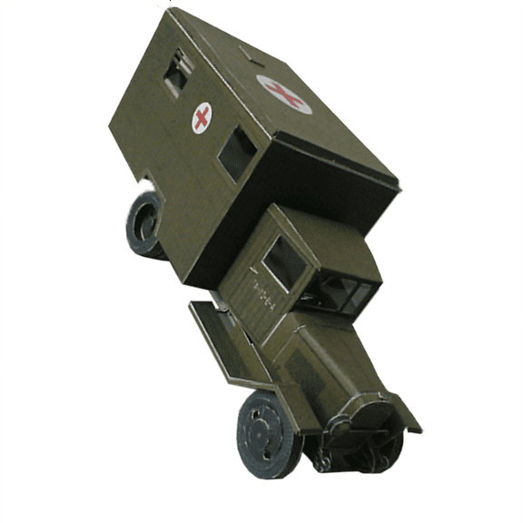 Soviet Zis-44 Battlefield Ambulance Model Kit Unassembled Paper Kit 1:43 Scale Gift for Military Collectors