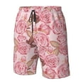 thumbnail image 6 of Uemuo Rose Flowers Pattern Men's Swim Trunks Hawaiian Beach Bathing Suit Swimsuits Beach Quick-Dry Shorts with Pockets-3X-Large, 6 of 9
