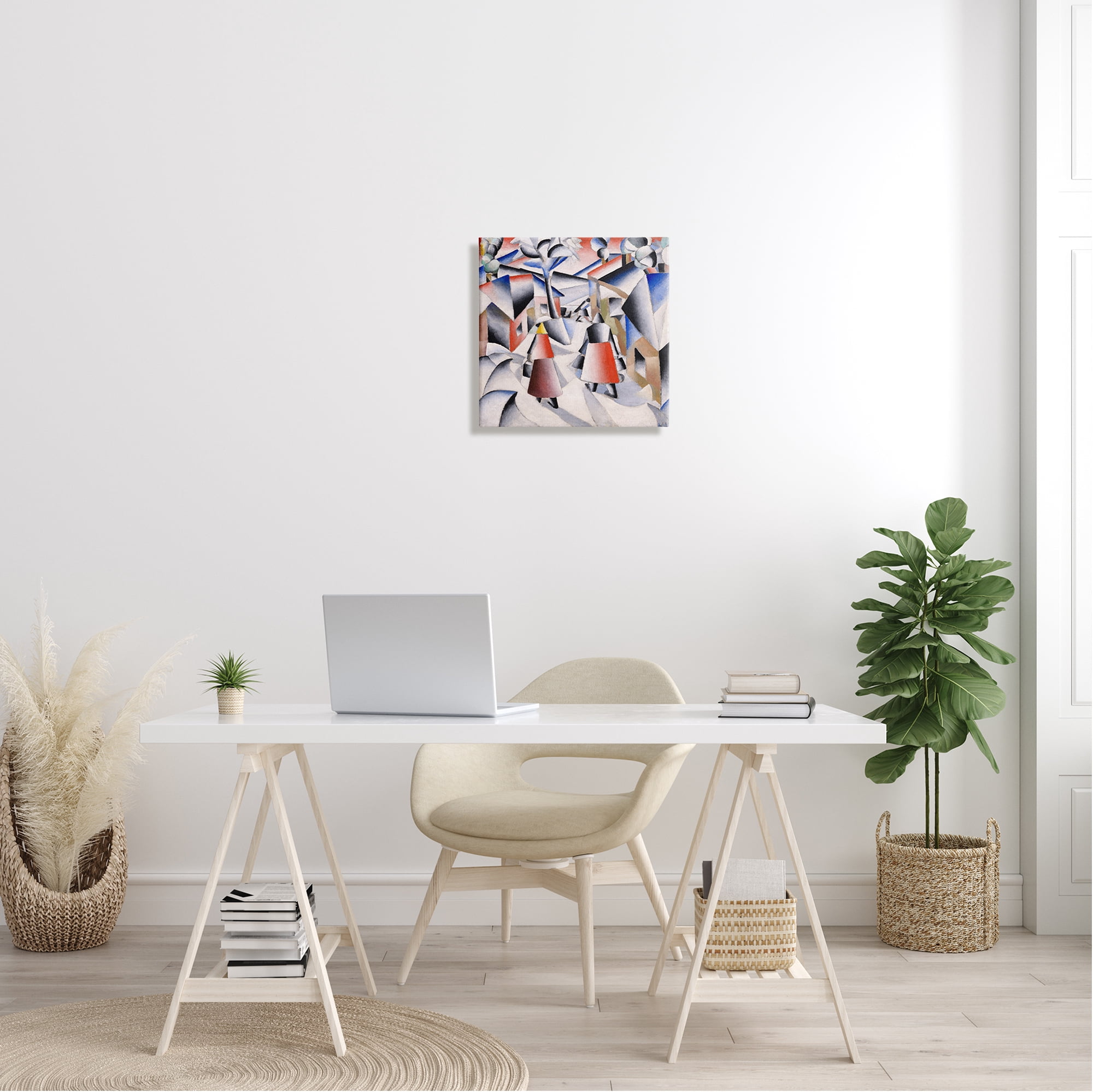 Stupell Industries Morning in Village after Snowstorm Abstract Kazimir Malevich Painting Painting Gallery Wrapped Canvas Print Wall Art, Design by one1000paintings