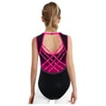 thumbnail image 5 of YUUMIN Gymnastics Leotard for Girls Figure Skating Bodysuit Rhythmic Latin Jazz Dance Jumpsuit Tank Unitards Hot Pink 8, 5 of 6