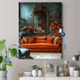thumbnail image 4 of Qisvanset Framed Canvas Wall Art 12x16 Inch Leopard On Velvet Sofa Glamorous Interior Wall Decor, 4 of 5