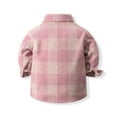 thumbnail image 4 of WOYY Kids Flannel Plaid Long Sleeve Shirt Boys Classic Turn Down Collar Button Shirts, 4 of 4
