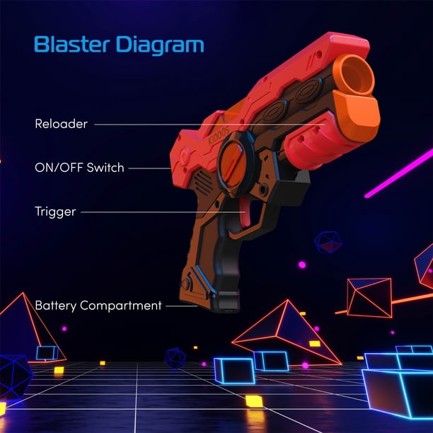 Kiddos Laser Tag Blasters Set, Battery Powered Laser Tag Guns and