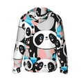 thumbnail image 2 of Goofa Panda Cute Pink Hearts Printed Women's UPF 50+ Sun Protection Hoodie Jacket Lightweight Long Sleeve Sun Shirt for Women with Pocket Hiking Outdoor-X-Large, 2 of 9