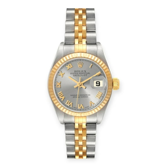 Pre-Owned Rolex Datejust 26mm 79173 Steel Yellow Gold Silver Dial Ladies Watch