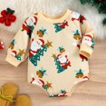 thumbnail image 4 of TAIAOJING Baby Girls Romper Clothes Boys Girls Christmas Long Sleeve Santa Prints Pullover Sweatshirt Bodysuits Outfit 6-9 Months, 4 of 8