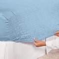 thumbnail image 3 of Collections Etc Bed Tite Soft Microfiber Sheet Set - Includes Flat Sheet, Fitted Sheet, and 2 Pillow Cases, Light Blue, King, 3 of 8