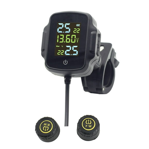 Monitoring Tire Pressure Detector Motorcycle Tire Pressure Monitoring System With 2 External Sensors Support USB Output