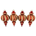 thumbnail image 2 of Northlight Shatterproof Commercial Size Finial Christmas Ornaments - 10" - Red and Gold - Set of 4, 2 of 6