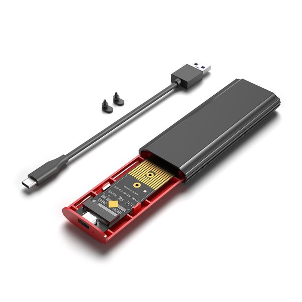 With A to C cable Caja De Disco Duro Externo De Aluminio Usb 3.1 10gbps M2 Nvme/ngff Sata Ssd Para