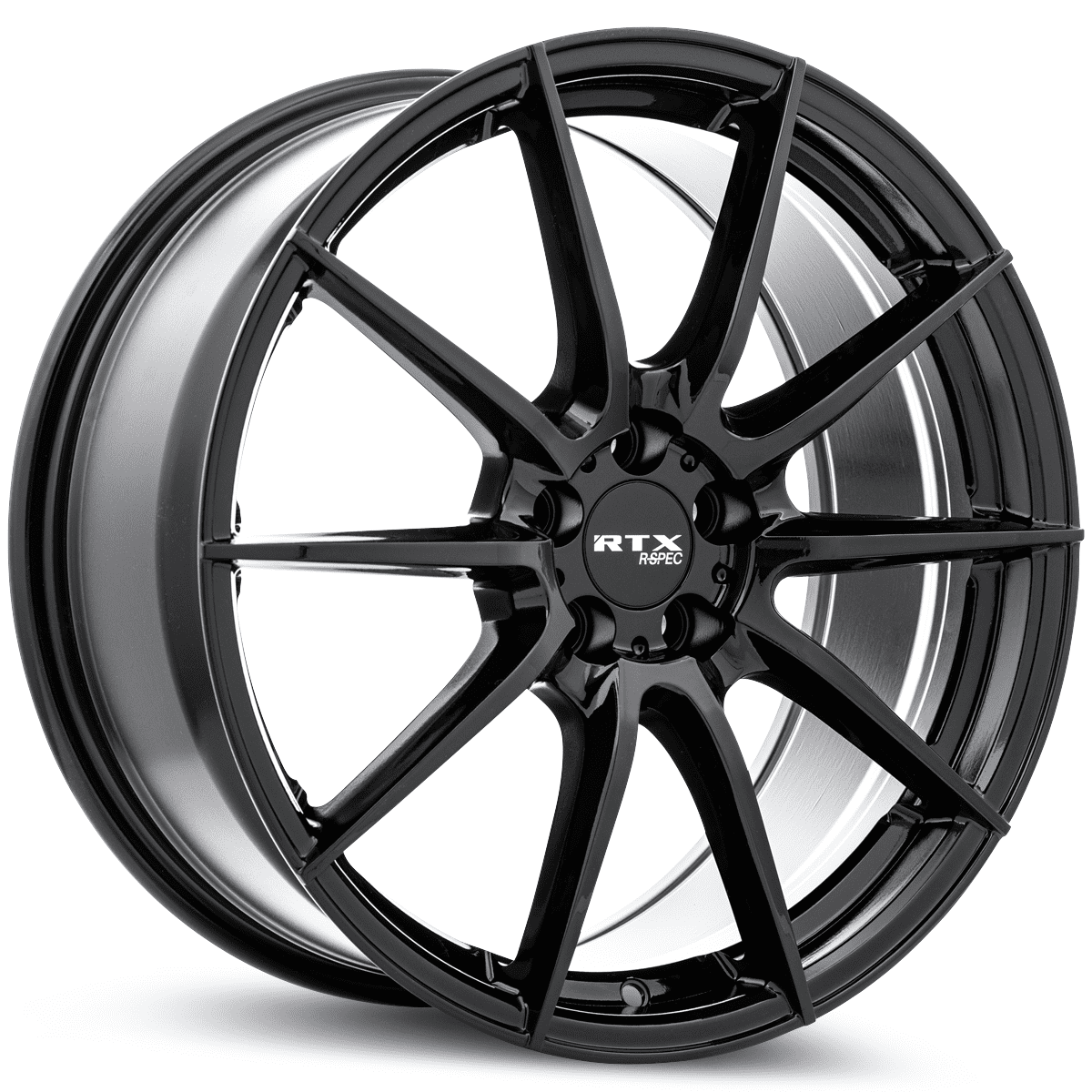 RTX Aspen 18x8 5x114.3/127 ET35 CB73.1 Black Machined Wheel