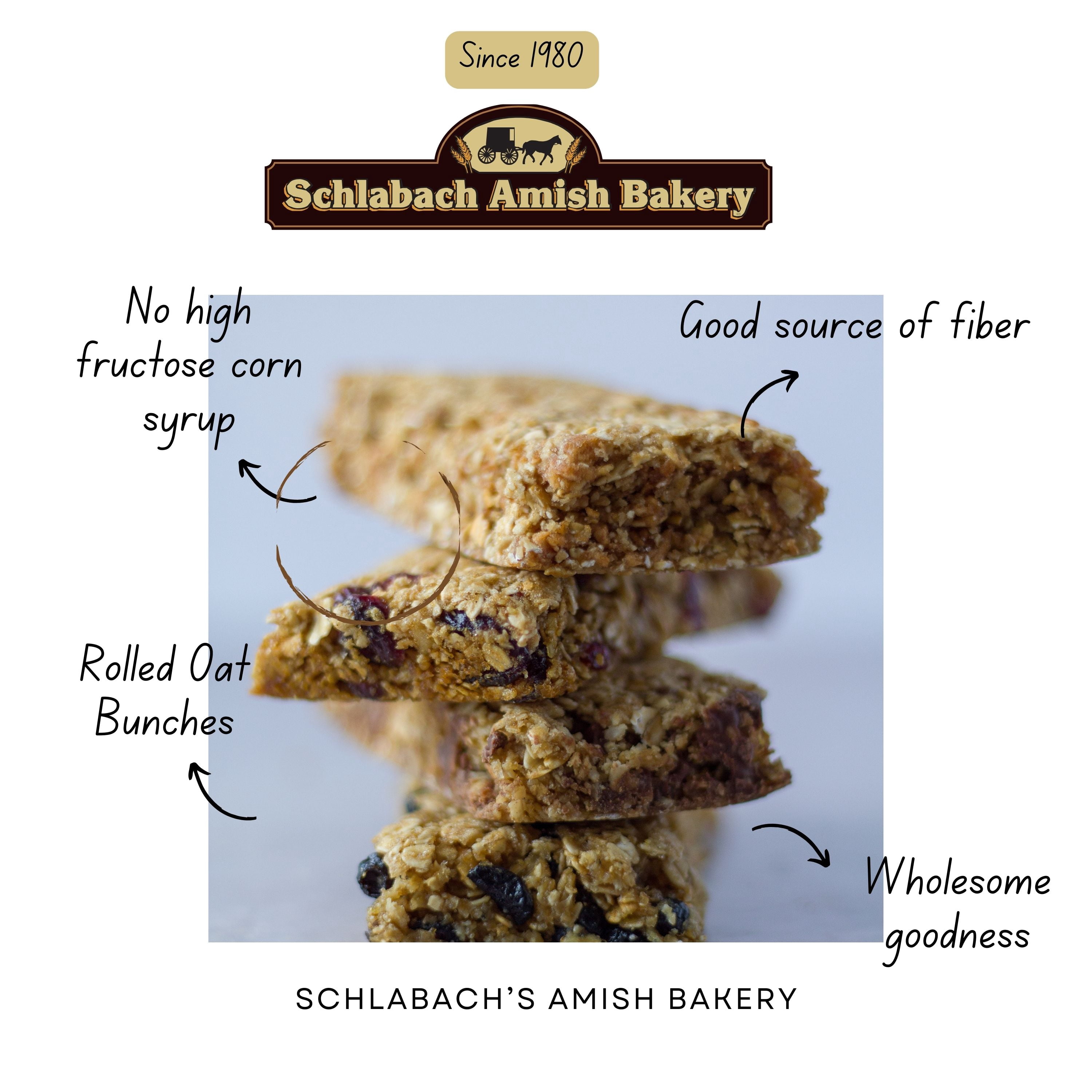 Schlabach Amish Bakery Soft & Chewy Granola Bars, Case Pack of 12/2.8 oz. Bars -Cran-ola