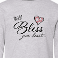 thumbnail image 4 of Inktastic Well Bless your Heart with Floral Print Long Sleeve Youth T-Shirt, 4 of 5