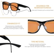Fit Over Blue Light Blocking Glasses for Women Men Fitover Computer TV Gaming AR Coatings Lens Improve Sleep