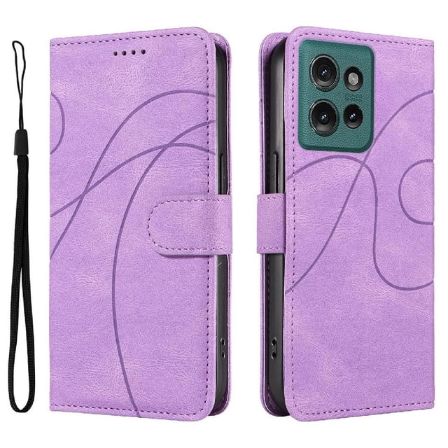 Flip Case For FOXDOCK Motorola Edge 50 5G Card Slots and Kickstand Function Skin Feel Leather