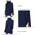 thumbnail image 3 of Suéter con manga de murciélago, suéter de cuello alto de gran tamaño para mujer Suéter de cuello alto para mujer Suéter de cuello alto de gran tamaño Durabilidad probada en el tiempo, 3 of 4