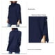 thumbnail image 3 of Suéter de cuello alto de gran tamaño para mujer, jersey de poliéster suelto y transpirable con manga de murciélago para compras diarias, azul real M, 3 of 4
