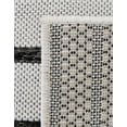 thumbnail image 6 of Unique Loom Outdoor Modern Collection Area Rug - Monochrome (2' x 5' 3" Runner Black and White), 6 of 6