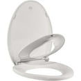 thumbnail image 4 of Elongated Toilet Seat for Adult and Child, Built-In Potty Training Seat with Soft Quiet Close Non-Slip Design, Magnetic Kids Seat and Cover for Elongated Oval Toilets, 19" Biscuit Color, 4 of 7