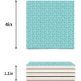 thumbnail image 3 of RYLABLUE Geometry Triangle in Mint Green Set of 6 Coaster for Drinks, Absorbent Ceramic Stone Coasters Cup Mat with Cork Base for Home Kitchen Room Coffee Table Bar Decor, 3 of 4